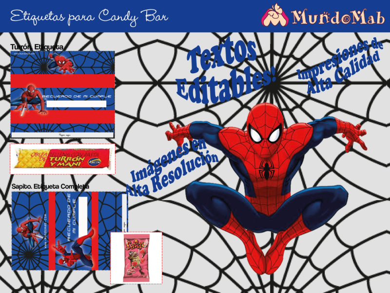 candy bar de spiderman