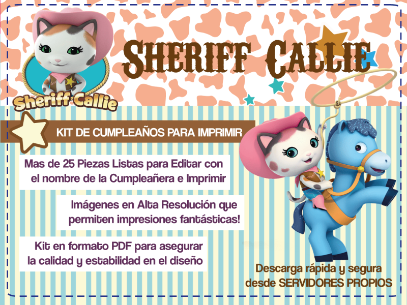 kit imprimible sheriff callie
