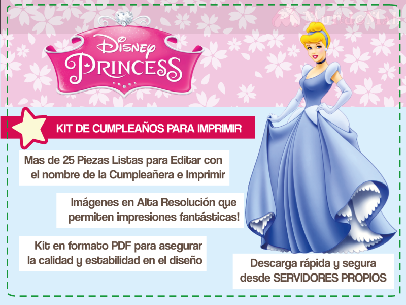 Invitaciones disney princesas para imprimir