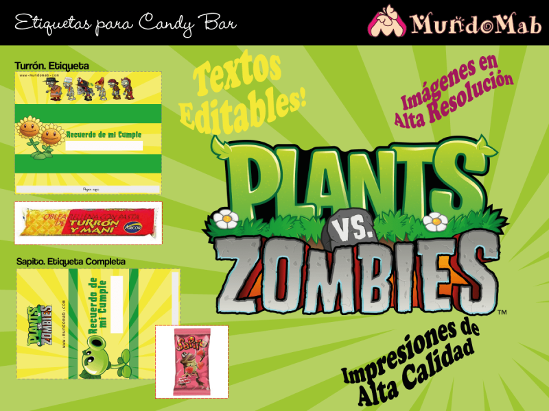 candy bar de plantas vs zombies