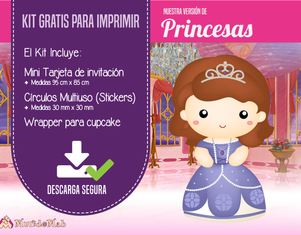 kit imprimible para descargar princesas